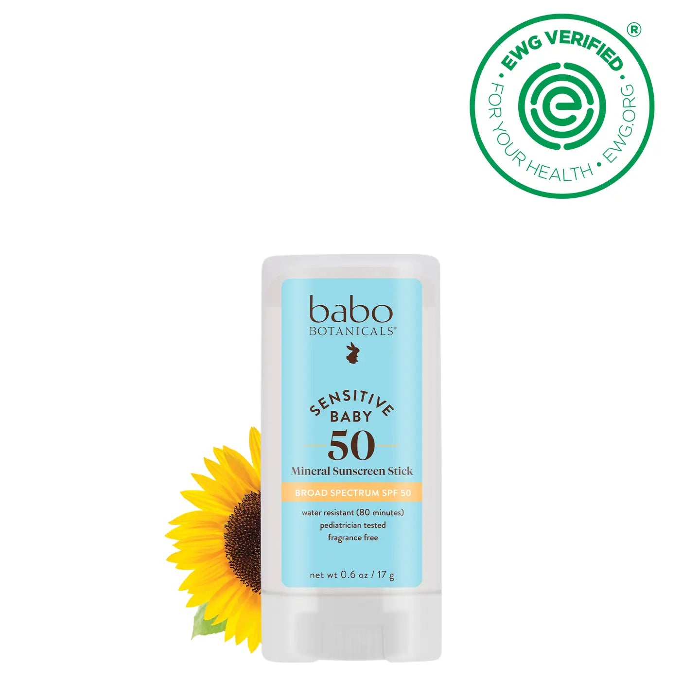 Babo Botanicals - Sensitive Baby Mineral Sunscreen Stick SPF50