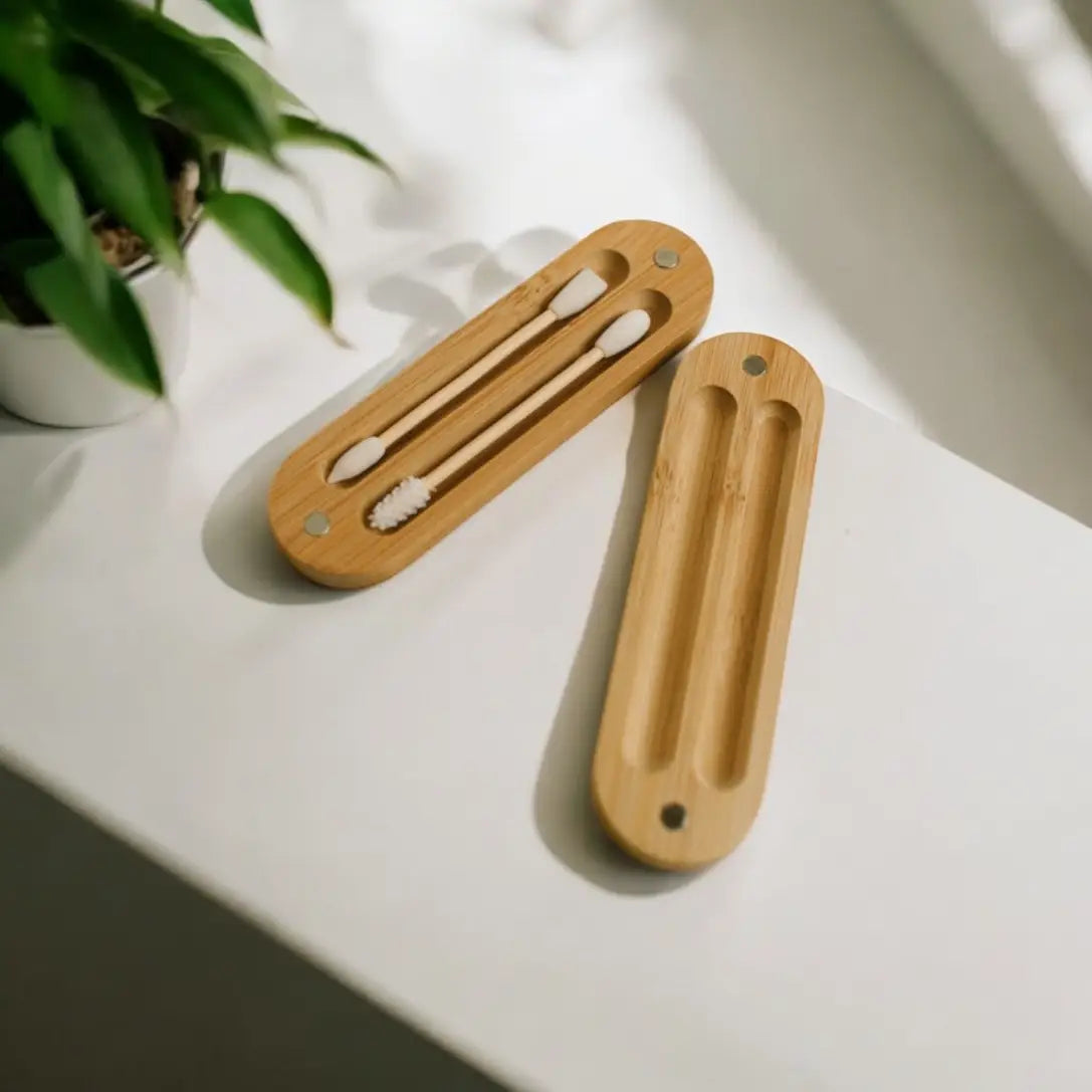 Bamboo Switch - Reusable Bamboo Ear Buds in Case