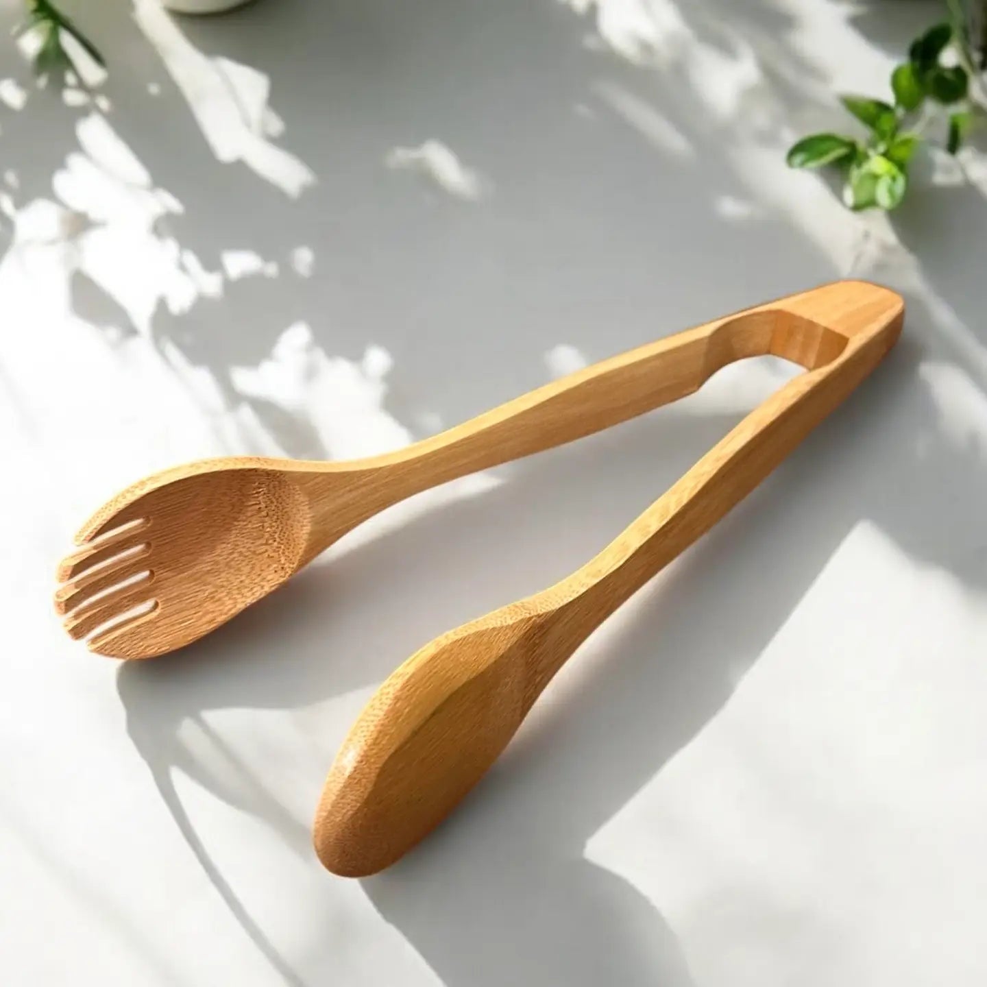 Bamboo Switch - 12" Bamboo Serving Tong with Fork End