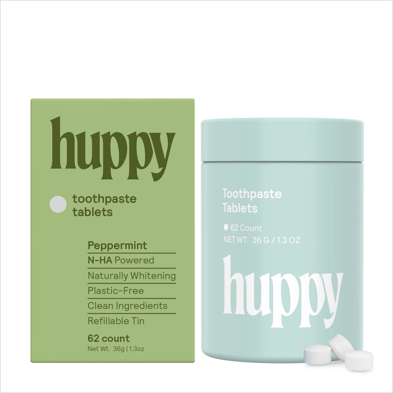 Huppy Toothpaste Tablets - Peppermint