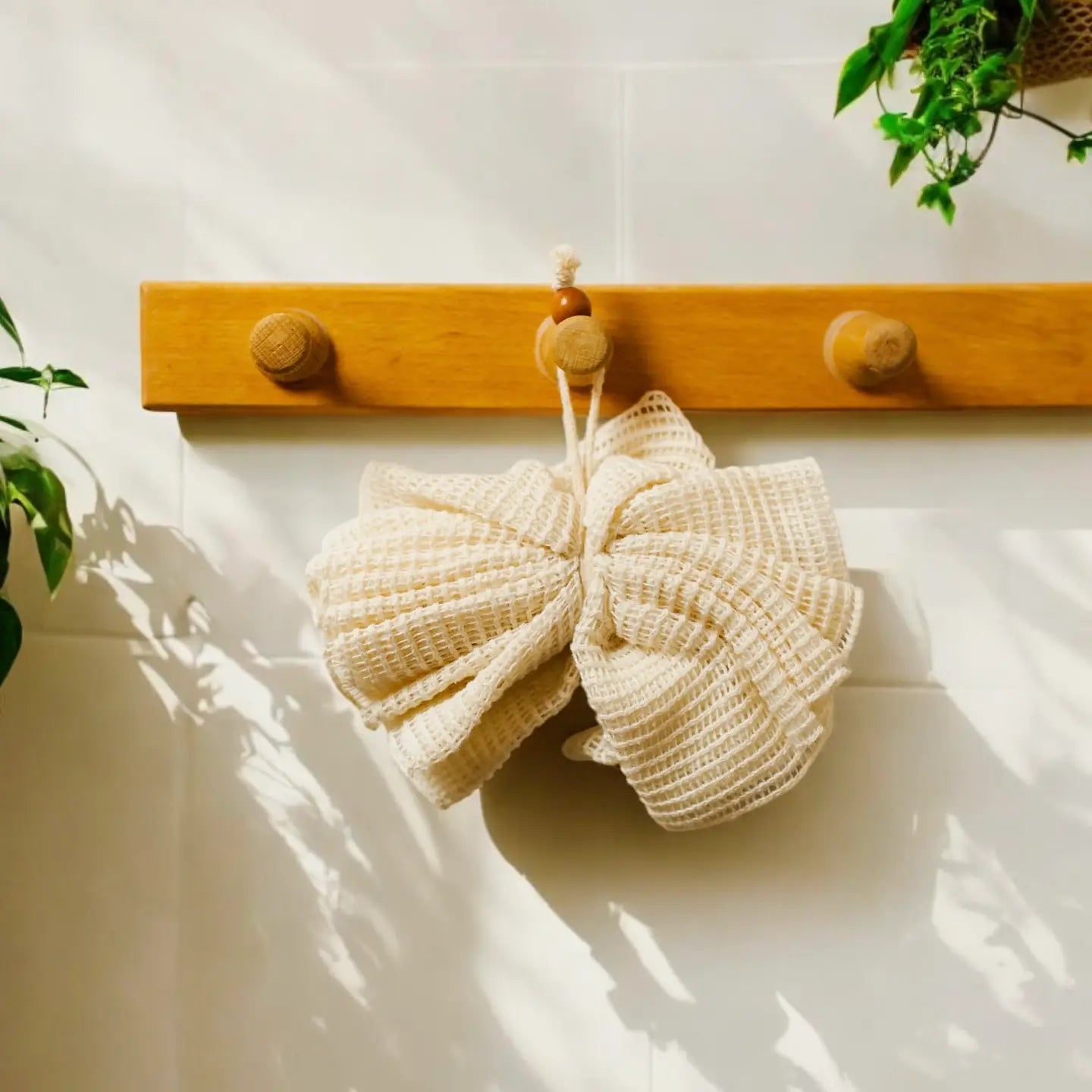 Bamboo Switch - Ramie Fiber Shower Pouf