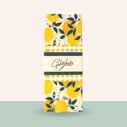 Goldilocks Goods Beeswax Food Wrap 3 Pack - Lemons