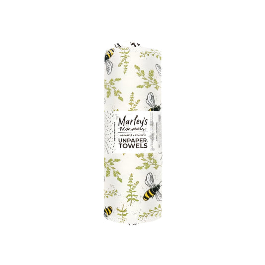 Marley's Monsters UNpaper® Towels- Bees and Plants