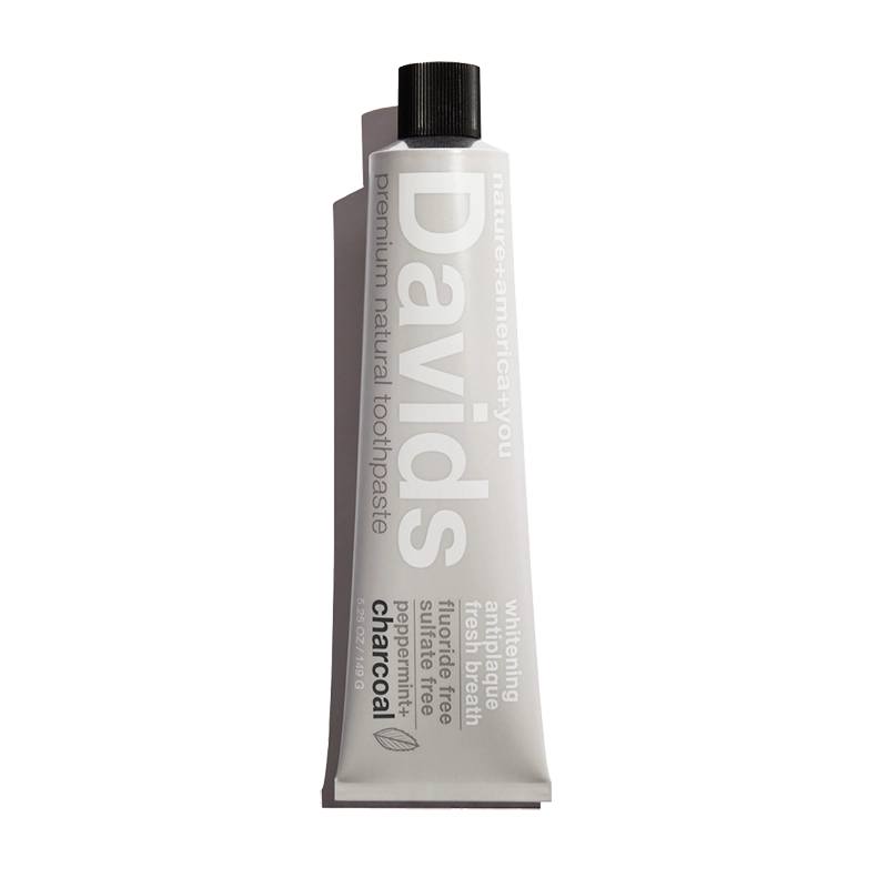 Davids Natural Toothpaste - charcoal+peppermint