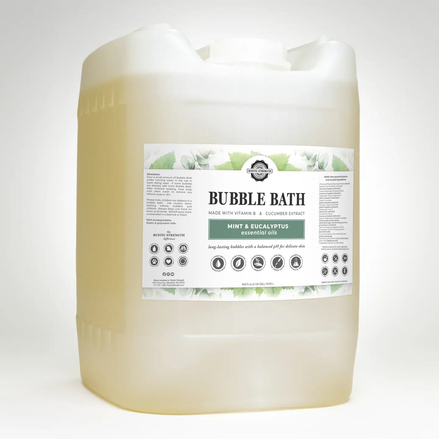 Rustic Strength - Bubble Bath Eucalyptus Mint by the Ounce