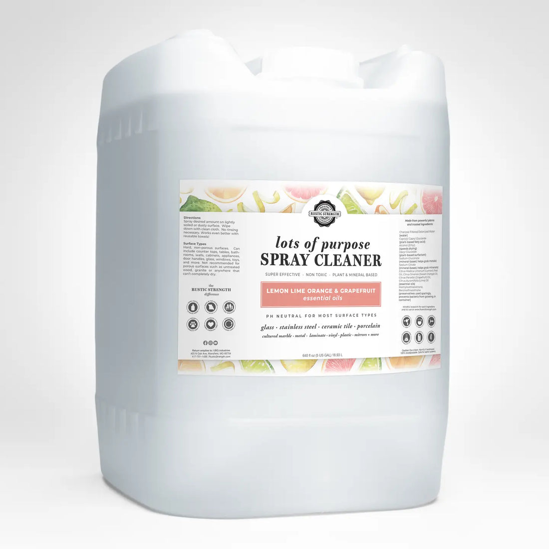 Rustic Strength - Lots of Purpose Spray Cleaner - Lemon Lime Orange Grapefruit