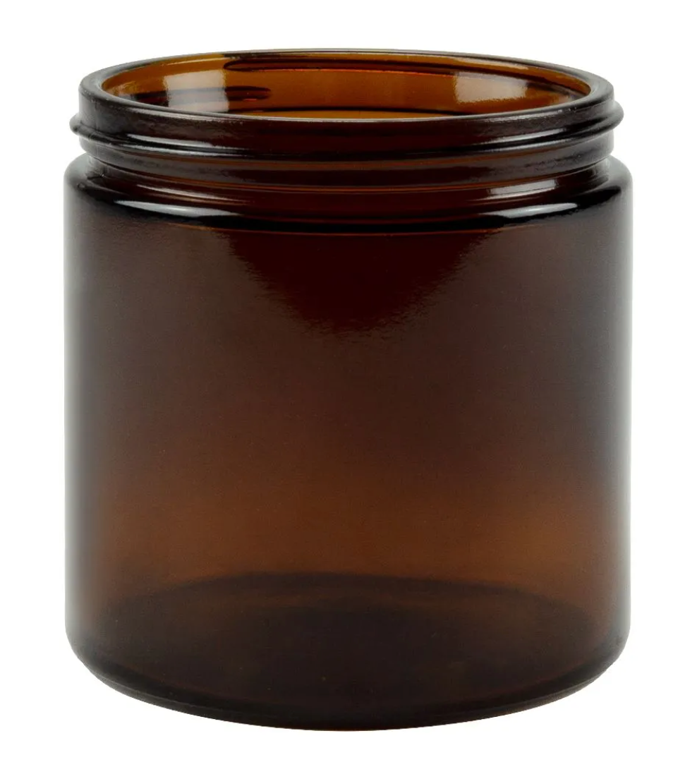 16oz Refill Glass Jar Amber