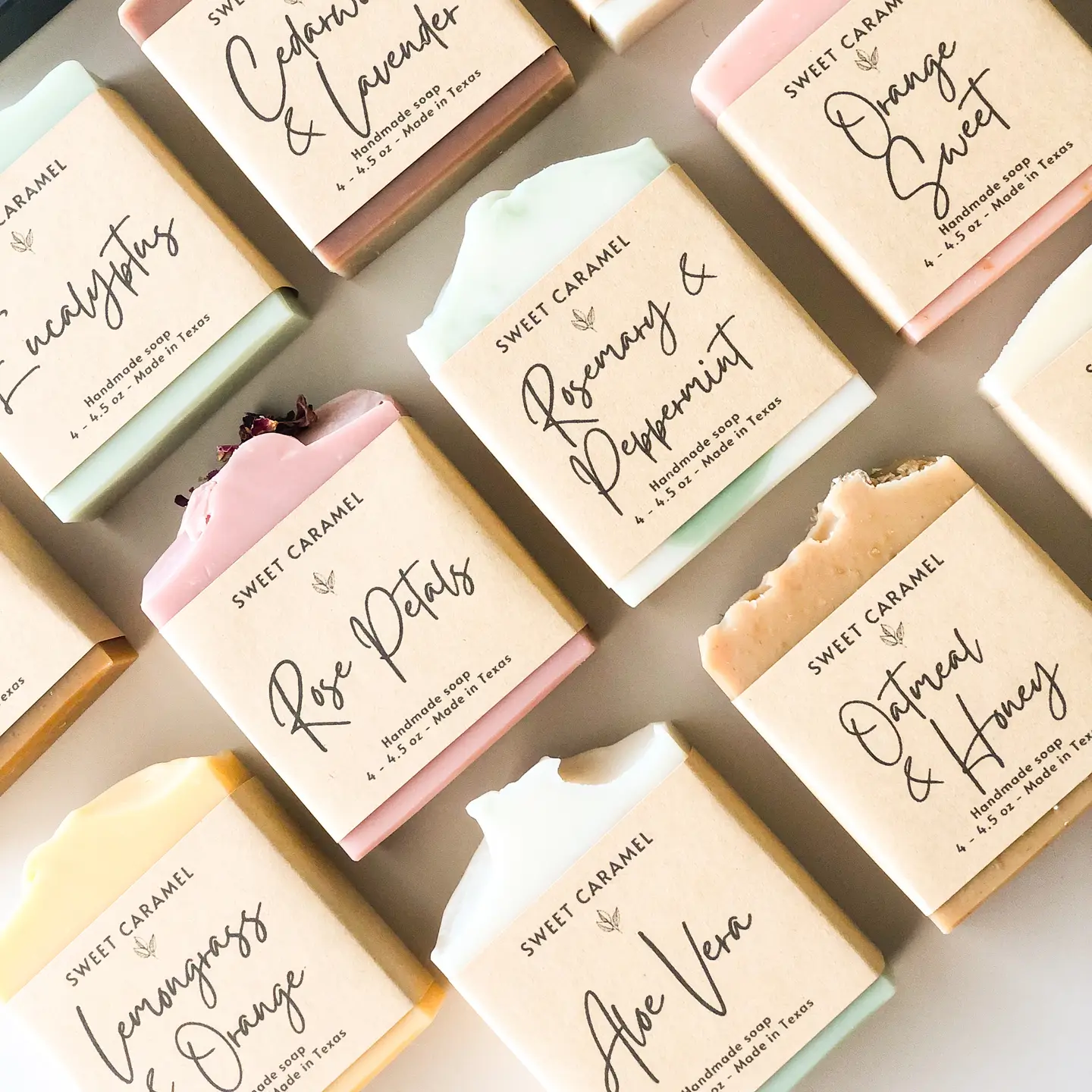 Sweet Caramel Shop - Handmade soap - Rosemary & Peppermint