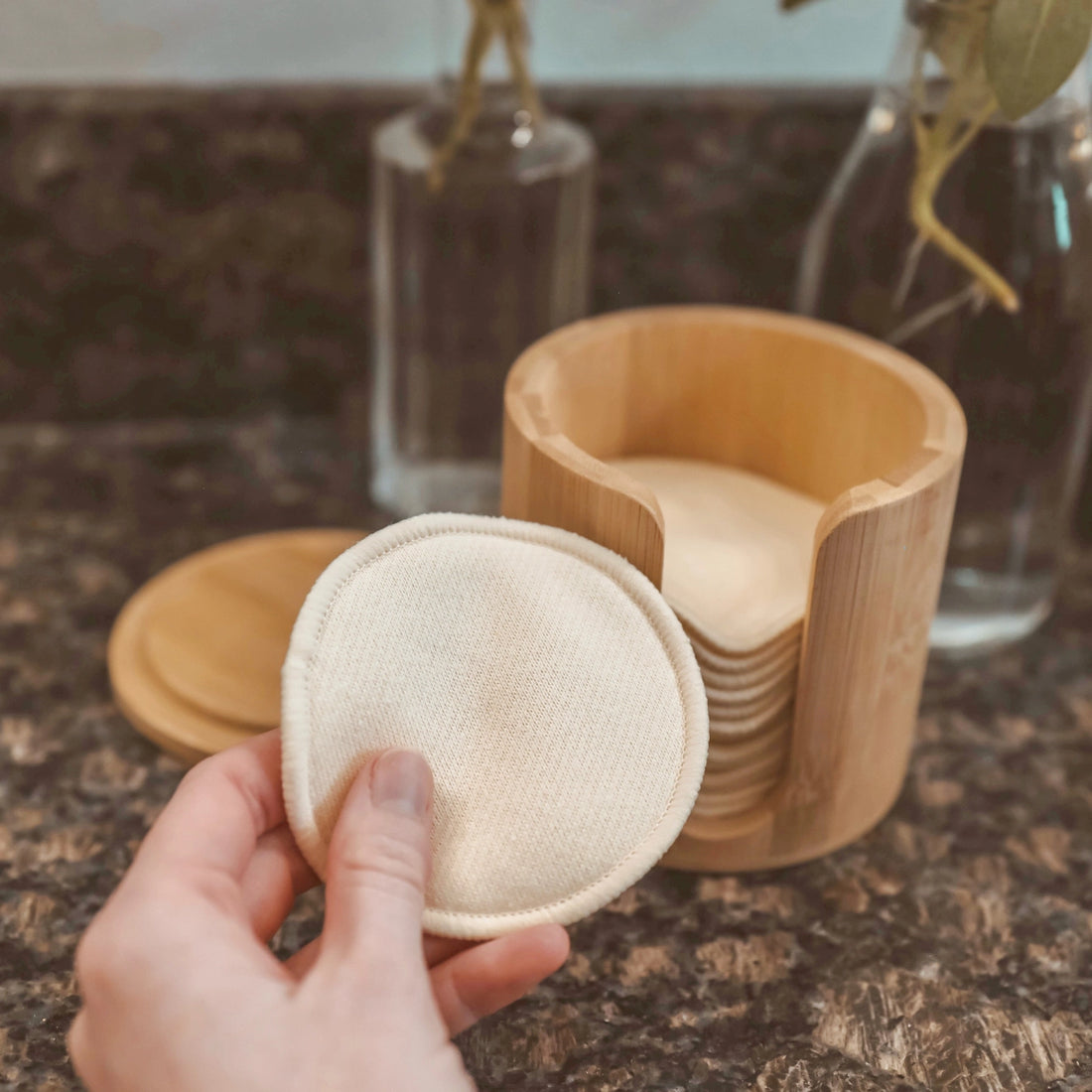 Bamboo Switch - Set of 20 - Reusable Hemp Facial Rounds